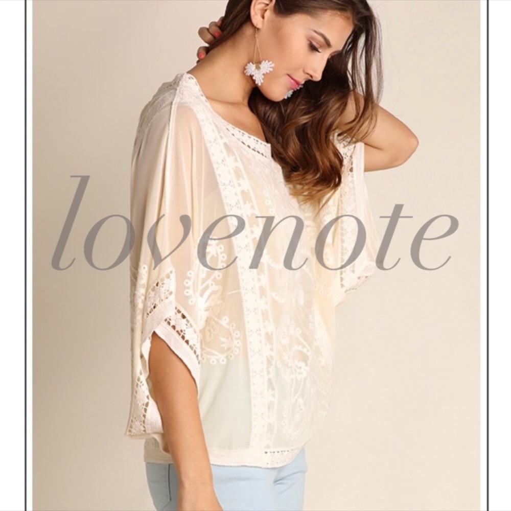 1 left • Floral Embroidered Short Sleeve Blouse - Picture 3 of 6